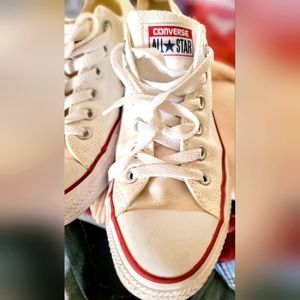 Converse All Star  women's Size 9, white, worn once, no stains